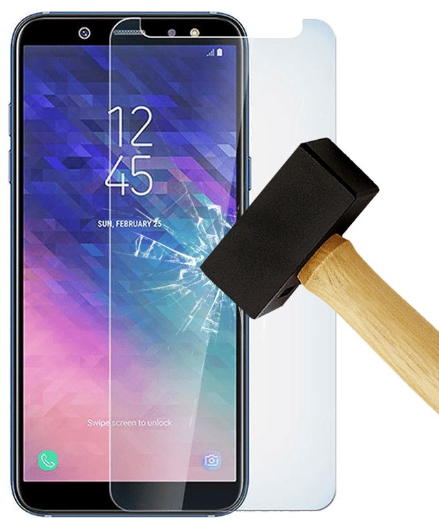 Film verre trempé compatible Samsung Galaxy A6 Plus 2018