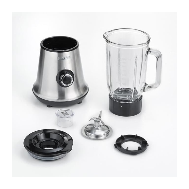 Blender SEVERIN SM3734 Bol en verre 1 2 vitesses + fonction pulse Inox - vue 3