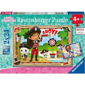 Puzzles 2 x 24 pièces : La fête des pirates Gabby' Dollhouse Ravensburger France - vue 3