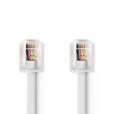 Nedis TCGB90200WT50 câble de téléphone Blanc