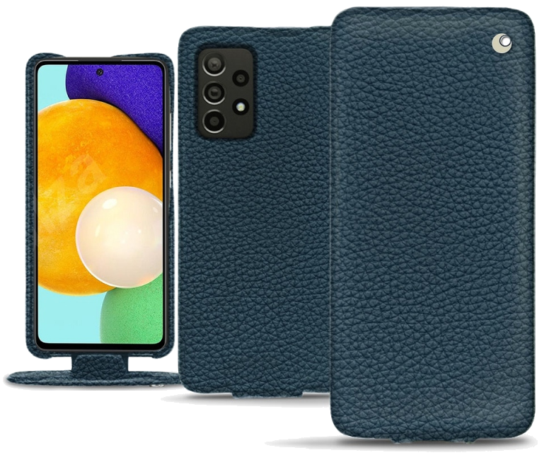 Housse cuir Samsung Galaxy A52 - Rabat verticalBleu