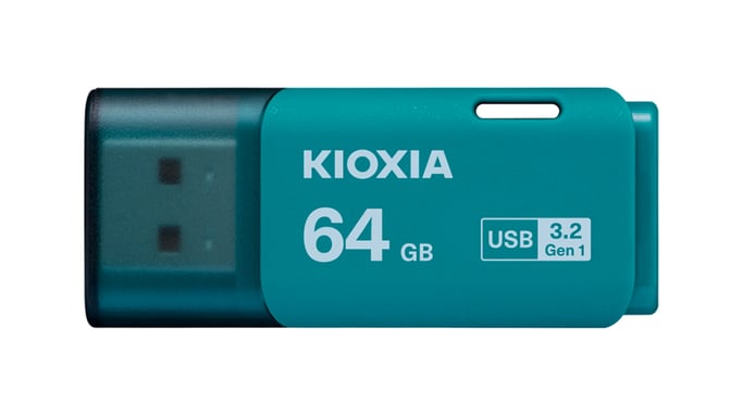 Kioxia LU301L064GG4 lecteur USB flash 64 Go USB Type-A 3.2 Gen 1 (3.1 Gen 1) Bleu