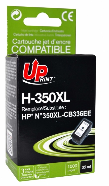 UPRINT Cartouche Encre 350XL Noir Compatible avec HP Deskjet D4260 D4360 D5360 Officejet J5780 J6410 - Neuf
