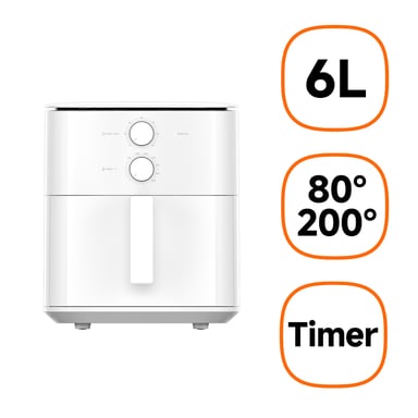 Xiaomi MAF13 Unique 6 L Autonome 1550 W Friteuse d'air chaud Blanc