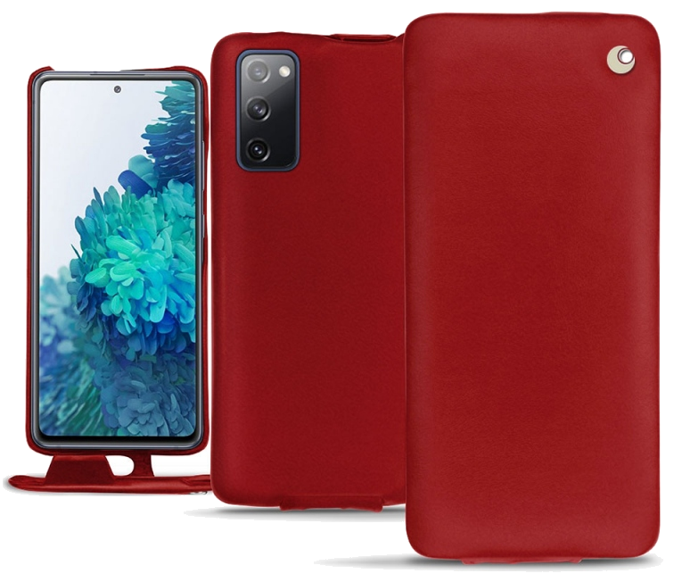 Housse cuir Samsung Galaxy S20 FE - Rabat verticalRouge