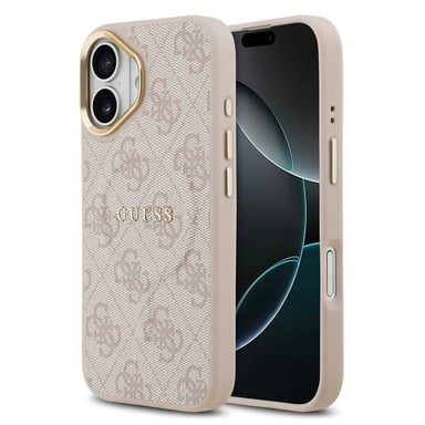 Guess Coque MagSafe Classic avec logo 4G pour Apple iPhone 17 - Rose