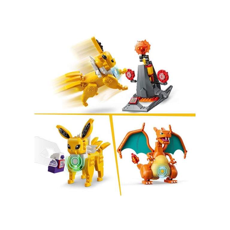 LEGO Pokémon 72167 Set de construction Pokémon SMART Play™ Dracaufeu et Voltali Combat Ultime Set Tout en un Dès - vue 7