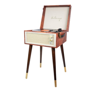 Giradischi Halterrego COTTAGE bluetooth out 4 piedini rimovibili modello vintage in pelle