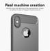 Coque pour Apple iPhone XS MAX en BRUSHED GRIS Housse de protection Étui en silicone TPU flexible, aspect inox et fibre de carbone