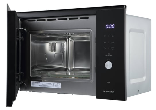 Schneider SCMW2538GB - Four Micro-ondes gril 38 cm encastrable 25L Noir