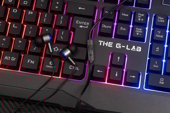 The G-Lab Combo Helium clavier Souris incluse Gaming USB AZERTY Français Noir
