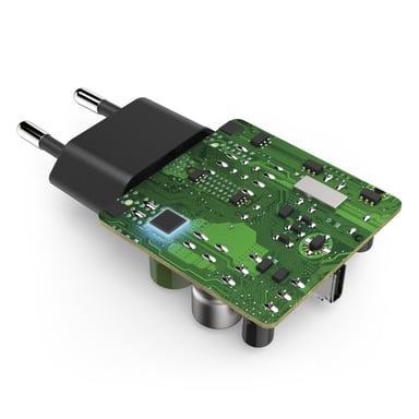 Kit de carga de red, USB-C, PD/Qualcomm®, 18 W, cable USB-C, 1,5 m, negro