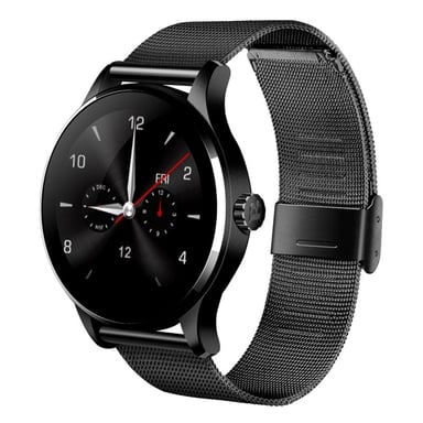 Smartwatch Android iOs Montre Connectée 1,22' Cardio Podomètre Noir YONIS
