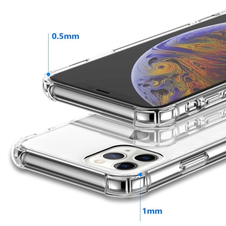 Evetane Coque Apple iPhone 11 Pro Antichoc Silicone + 2 Vitres en verre  trempé Protection écran ultra résistant - Evetane