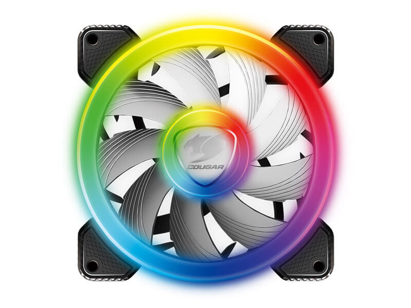 Ventilateur Gaming Cougar Gaming SPB120RGB Éclairage RVB à 360 Roulement hydrodynamique Technologie PWM - vue 3