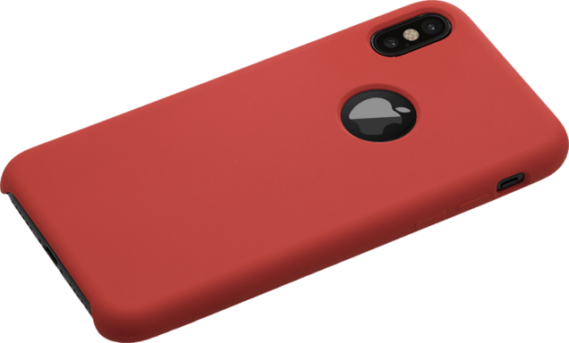 Coque en Gel de Silicone Doux pour Apple iPhone X/XS, Rouge Ardent