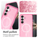 imoshion Coque Sparkle avec MagSafe pour Samsung Galaxy S25 - Paillettes Rose