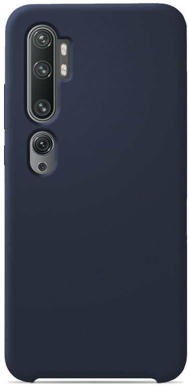 Coque silicone unie compatible Soft Touch Bleu nuit Xiaomi Mi Note 10