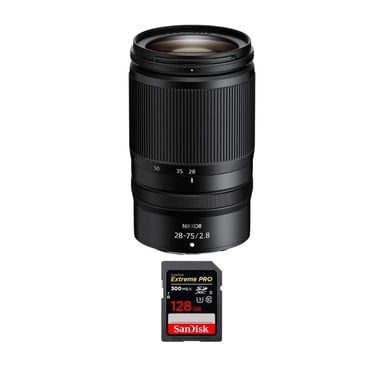 Obiettivo Nikon Z 28-75mm F2.8 + 1 SanDisk 128GB Extreme PRO UHS-II + Ebook ''20 consigli per foto che colpiscono''