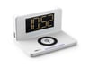 Reloj despertador digital con cargador inalámbrico - Luz nocturna LED - Reloj despertador con 1 alarma (HCG018QI-W)