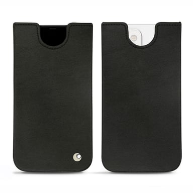 Pochette cuir Apple iPhone 13 mini - Pochette - Noir - Cuir lisse premium
