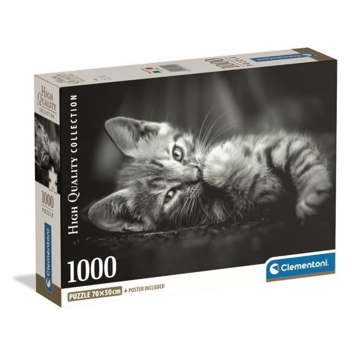 Puzzle Compact 1000 pièces : Chaton Clementoni Puzzles - vue 10