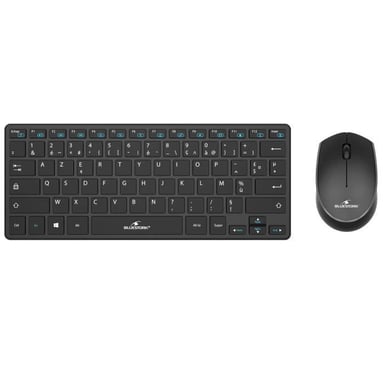 Pack de teclado y ratón inalámbricos - BLUESTORK - PACK-MINI/FR - Ultra compacto - Negro