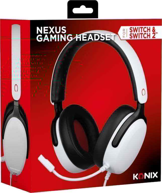 Casque gamer KONIX Circum aural filaire Nexus Nintendo Switch 2 Haut parleurs 40 mm Micro Jack 3.5 mm - vue 2