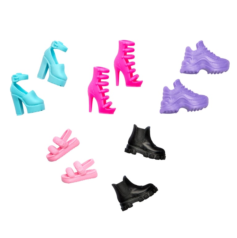Accessoires Pour Poupée Barbie 5 Paires De Chaussures - vue 4