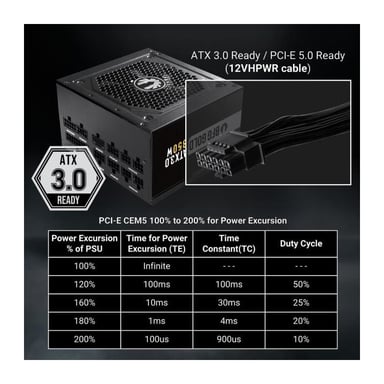 BITFENIX BFG GOLD 850W (80+ Gold) ATX 3.0 - Fuente de alimentación PC - 850W