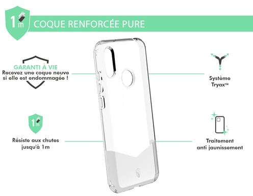 FORCE CASE FCPUREY62019 coque de protection pour téléphones portables Transparent Huawei Y6 2019
