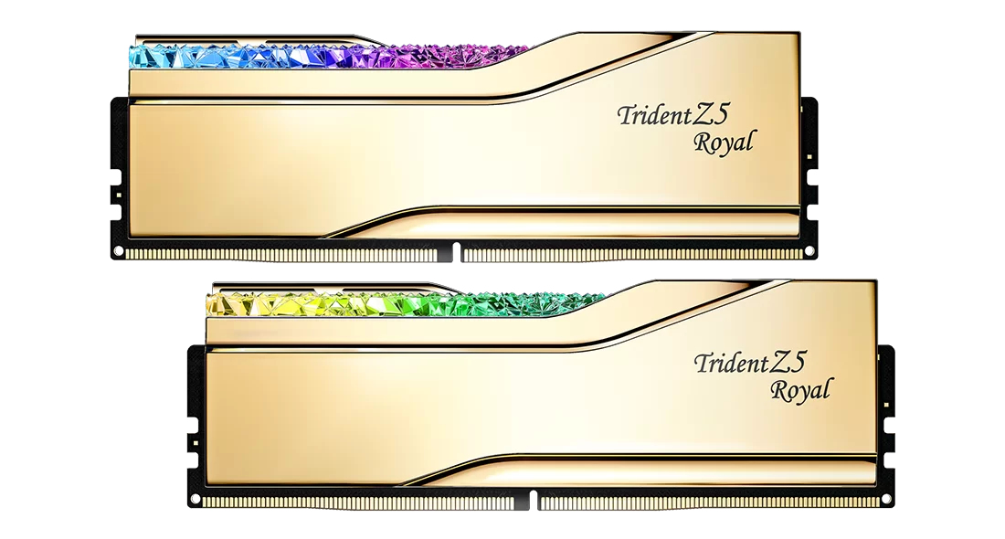 G.Skill Trident Z5 Royal 48 Go 2 x 24 Go DDR5 8400 MHz CL40 Or - vue 5
