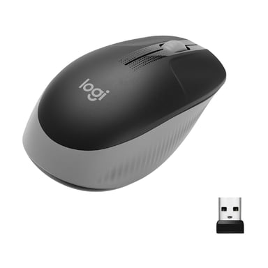 Ratón inalámbrico - Logitech - M190 ergonómico - Gris