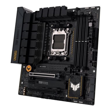 ASUS TUF GAMING B650M-PLUS ? Carte mère gaming AMD Ryzen AM5 Micro-ATX (14 phases d'alimentation, PCIe 5.0 M.2 support, DDR5, 2.5 Gb Ethernet, USB4, Aura Sync RGB)