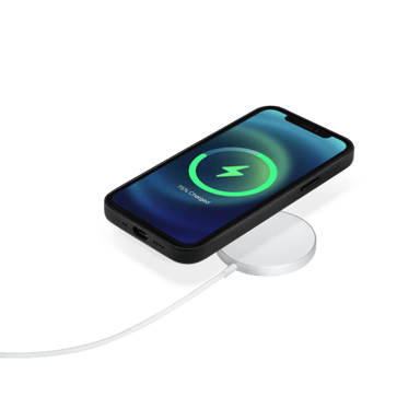 Custodia magnetica in vera pelle per Apple iPhone 12 mini, Midnight Black