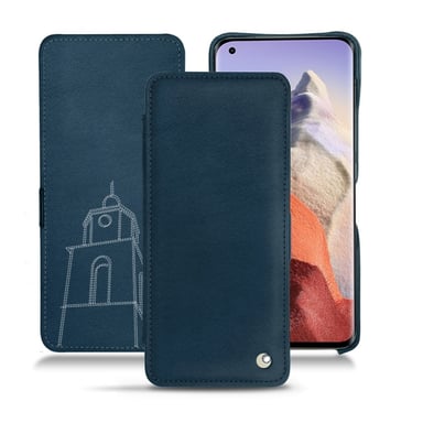 Xiaomi Mi 11 Ultra funda de piel - Solapa horizontal - Blu mediterran ( Pantone #0E3043 ) - Piel lisa de primera calidad