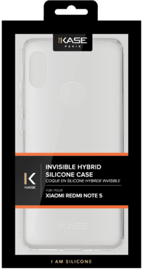 Carcasa híbrida invisible para Xiaomi Redmi Note 5, Transparente