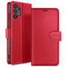 Étui Portefeuille pour Galaxy A32 4G avec Support et Languette Magnétique Rouge