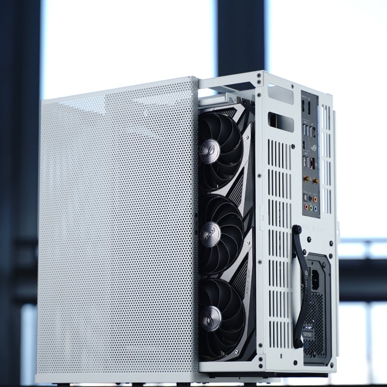 Jonsbo Vr3 Mini itx Gehäuse Pci e 4.0 Weiß - vue 2