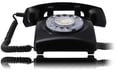 Teléfono fijo retro vintage con dial giratorio