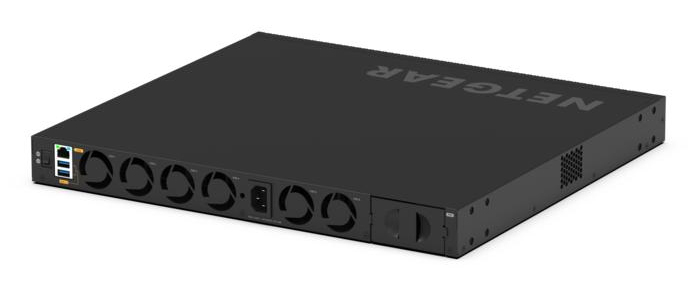 NETGEAR M4350 24F4X Commutateur C3 Géré 24 x 12.5 Gigabit SFP + 4 x combo 10 gigabits SFP+ flux d'air de 'avant vers 'arrière Montable sur rack pour NETGEAR AGM731F ProSafe... - vue 3