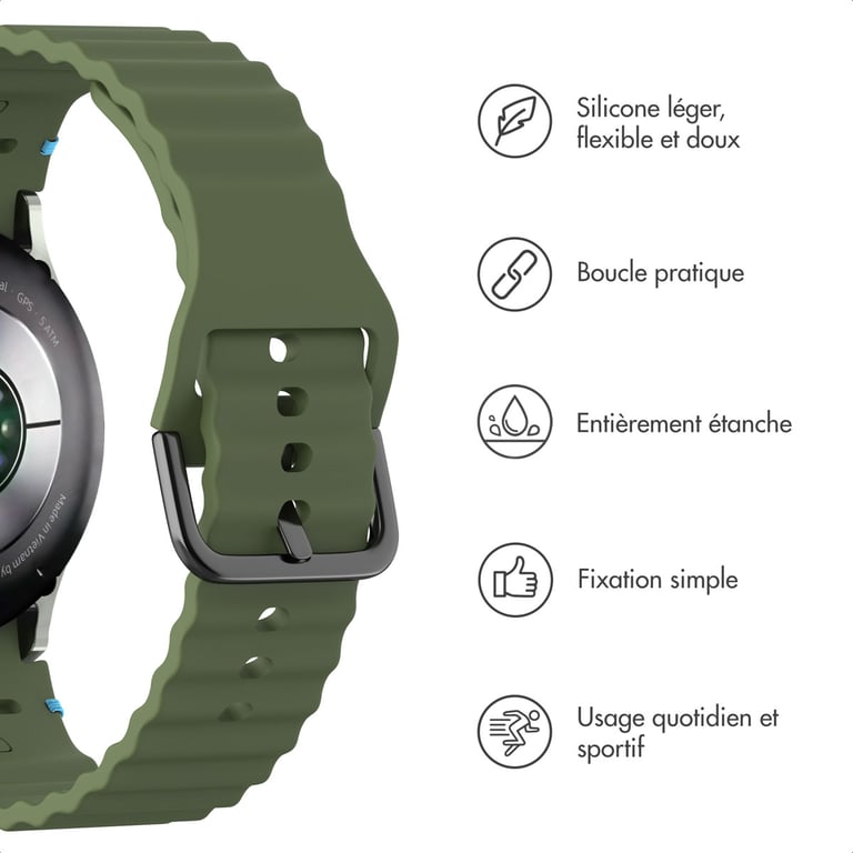Bracelet imoshion 20mm Wave en silicone - vue 6