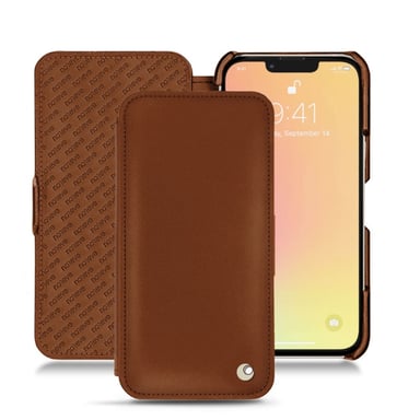 Housse cuir Apple iPhone 13 -  - Marron - Cuir lisse