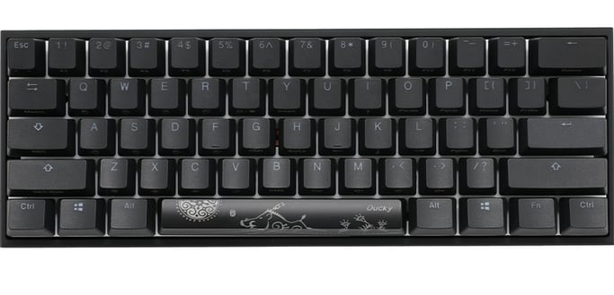 Ducky Mecha Mini teclado Juego USB Alemán Negro
