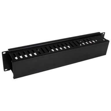StarTech.com Panel de gestión de cables horizontal 2U para rack de servidor - Guía para cables con cubierta