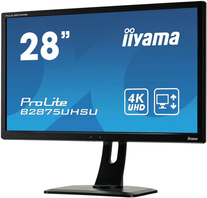 iiyama ProLite B2875UHSU B1 Écran LED 28 3840 x 2160 4K UHD @ 60 Hz TN 300 cdm² 1000:1 1 ms HDMI DVI DisplayPort VGA haut parleurs - vue 4