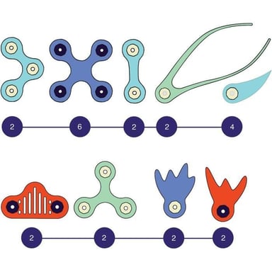 Gipsy Ocean Creatures CLIXO - Jouet de construction magnétique phosphorescent - 24 pcs - Neuf - vue 4