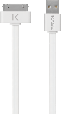 Cable plano de 30 clavijas a USB (1 m) para Apple, blanco brillante