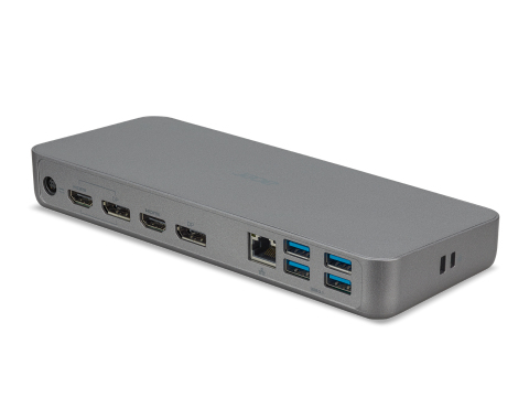 Acer GP.DCK11.00G base para portátil y replicador de puertos Alámbrico USB 3.2 Gen 1 (3.1 Gen 1) Type-A + Type-C Plata