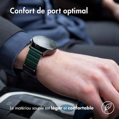 imoshion Bracelet en cuir magnétique - Connexion universelle 20 mm - Vert